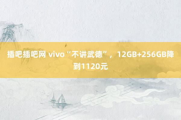 插吧插吧网 vivo“不讲武德”，12GB+256GB降到1120元