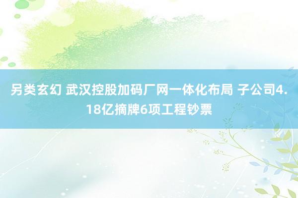 另类玄幻 武汉控股加码厂网一体化布局 子公司4.18亿摘牌6项工程钞票